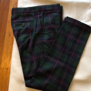 Boys plaid J-Crew Ludlow slim pants